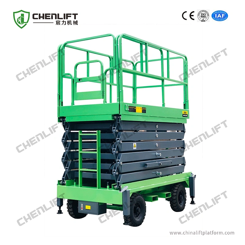 16m manual pushing mobile scissor lift