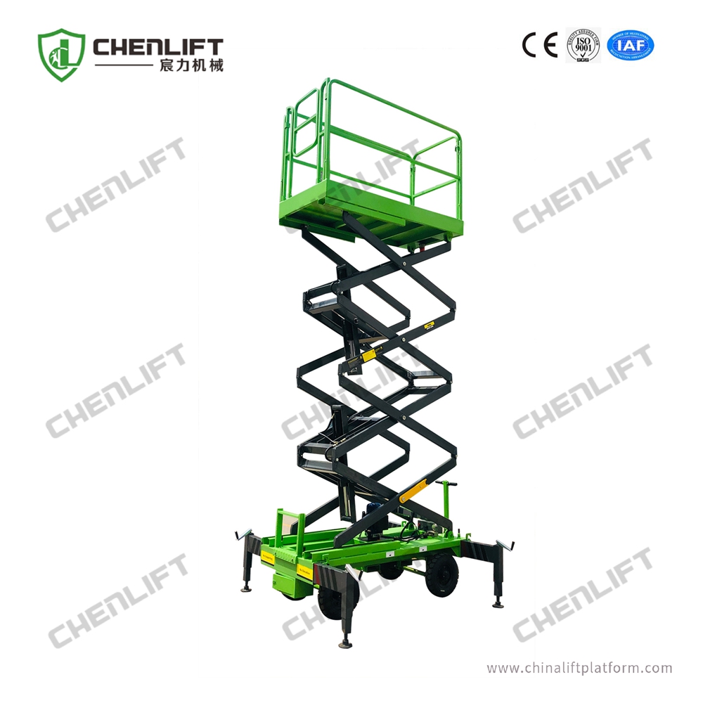 6m manual pushing mobile scissor lift