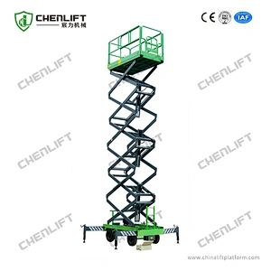 16m manual pushing mobile scissor lift