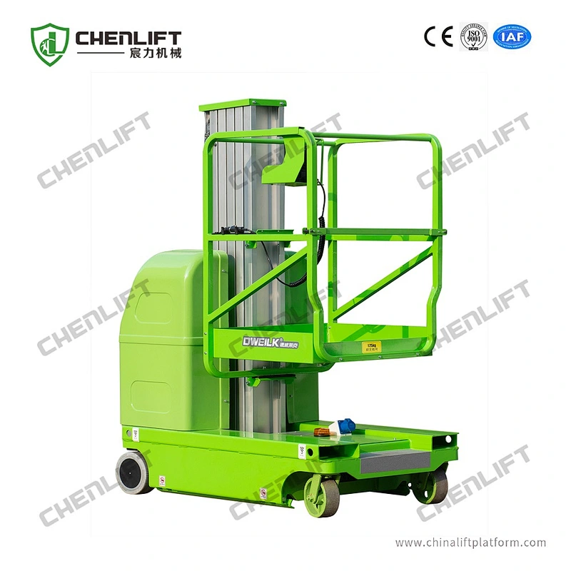 7.5m self-propelled vertical lifts -swivel wheel