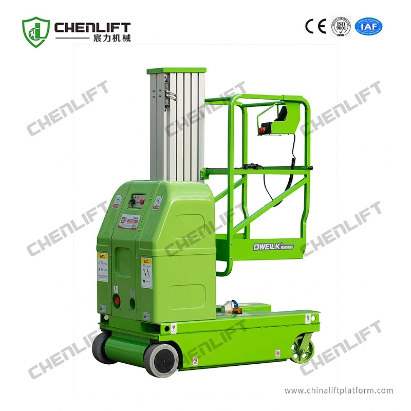 9m self-propelled vertical lifts-swivel wheel