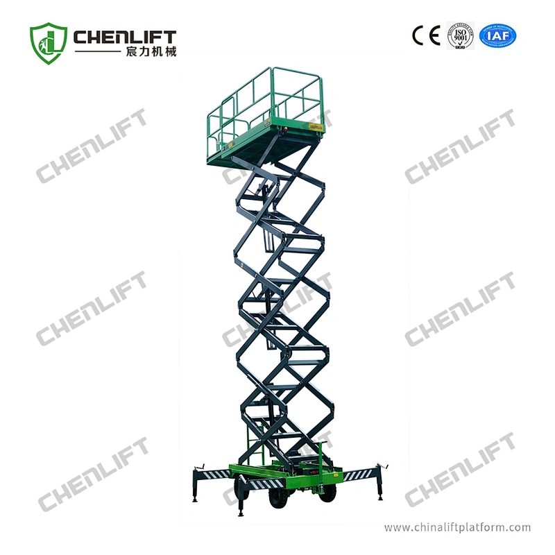 6m manual pushing mobile scissor lift