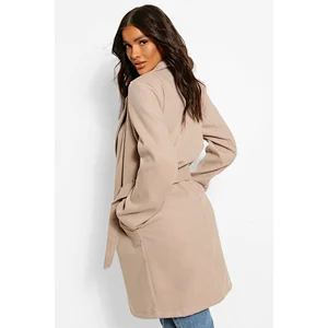 Belted Wool Look Coat