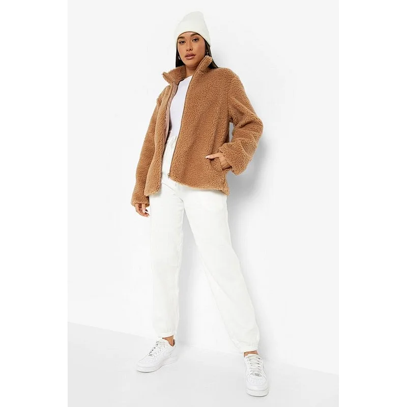 Oversized Collar Borg Jacket