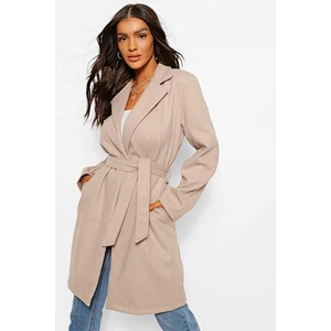 Belted Wool Look Coat