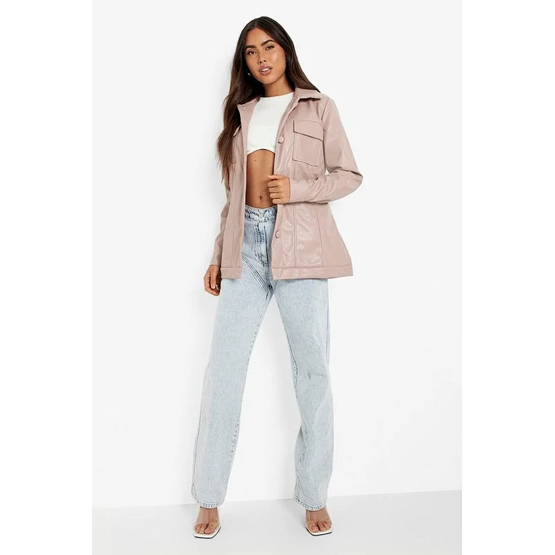 mocha-beige-high-shine-belted-faux-leather-Shancket