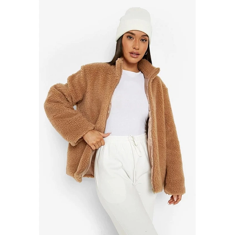 Oversized Collar Borg Jacket