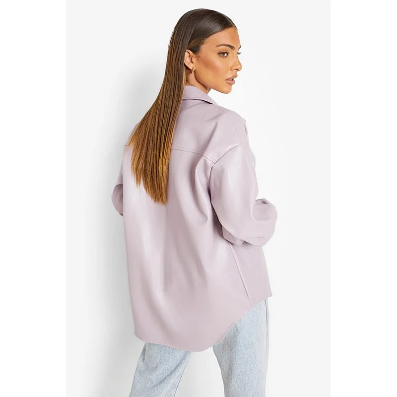 lilac-purple-faux-leather-shacket