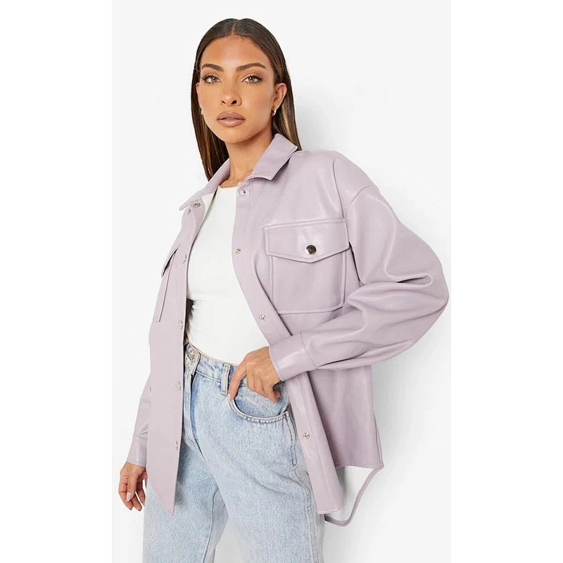 lilac-purple-faux-leather-shacket