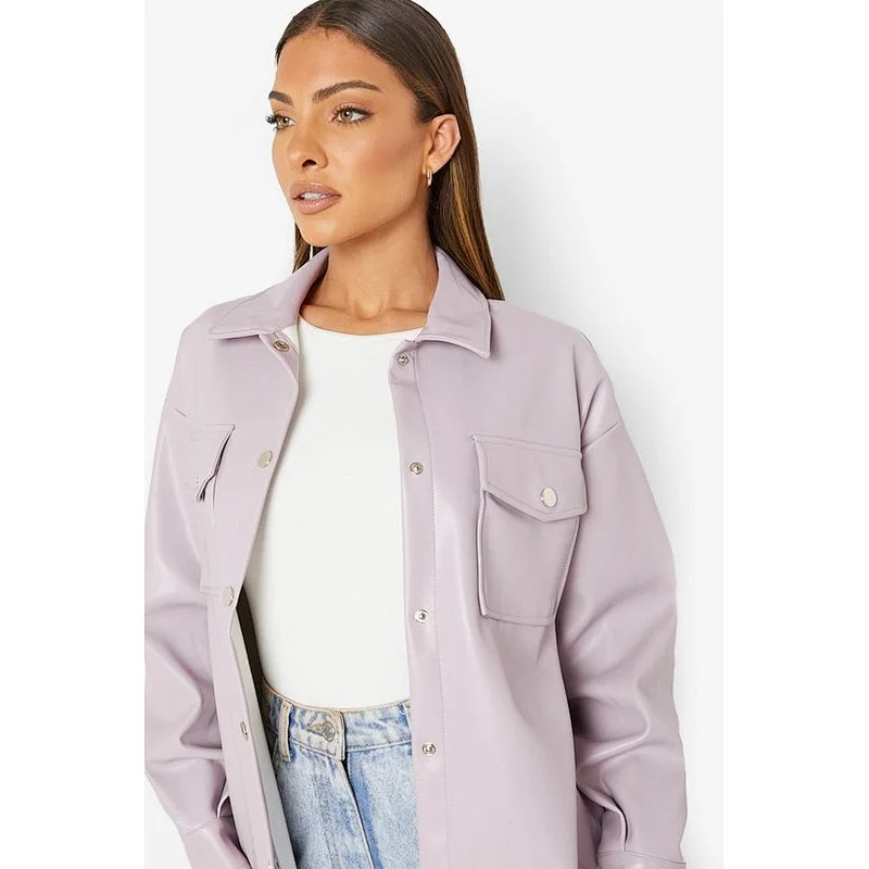 lilac-purple-faux-leather-shacket