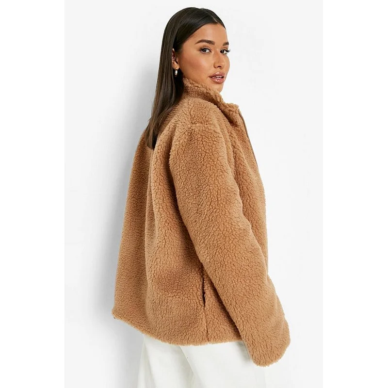 Oversized Collar Borg Jacket