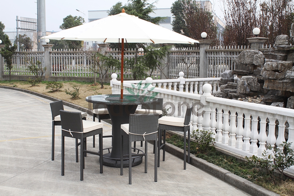 rattan garden bar set