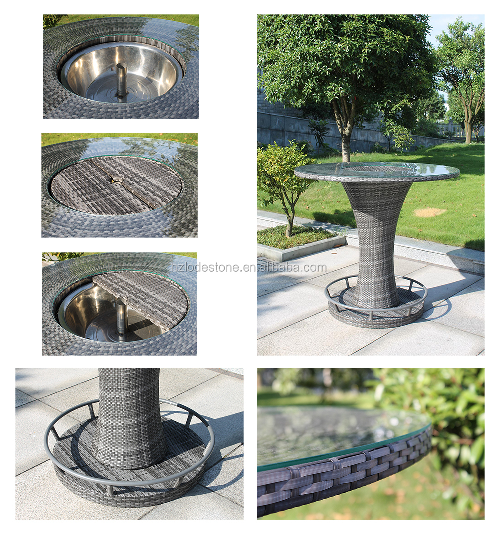 rattan garden bar set