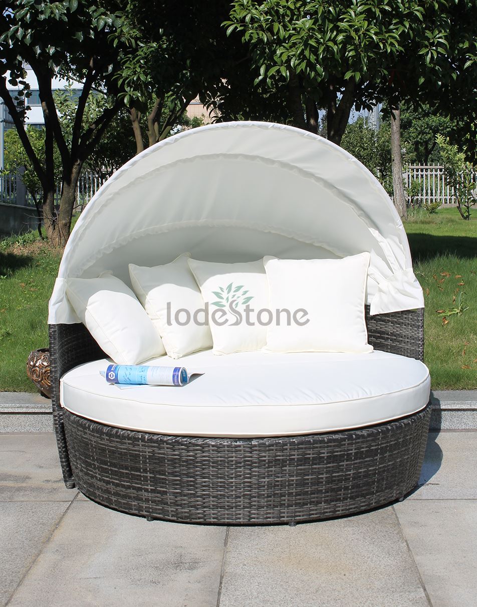 rattan woven daybed