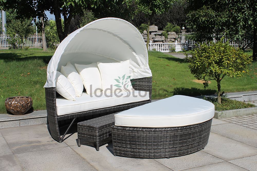 rattan woven daybed