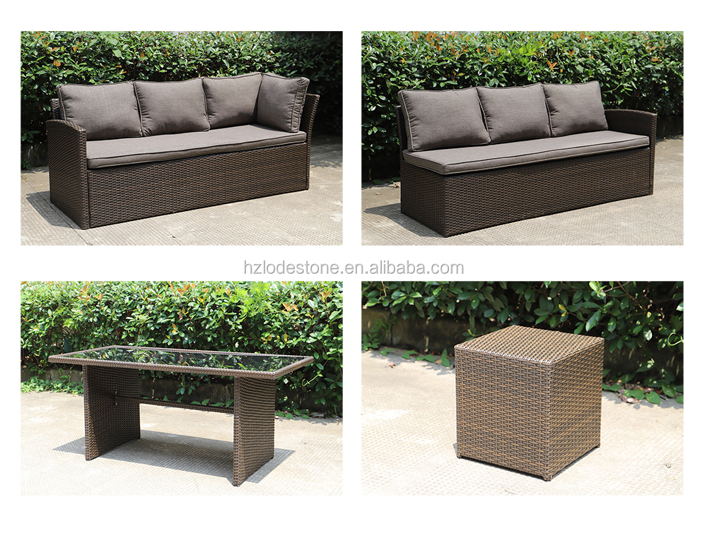 rattan corner sofa
