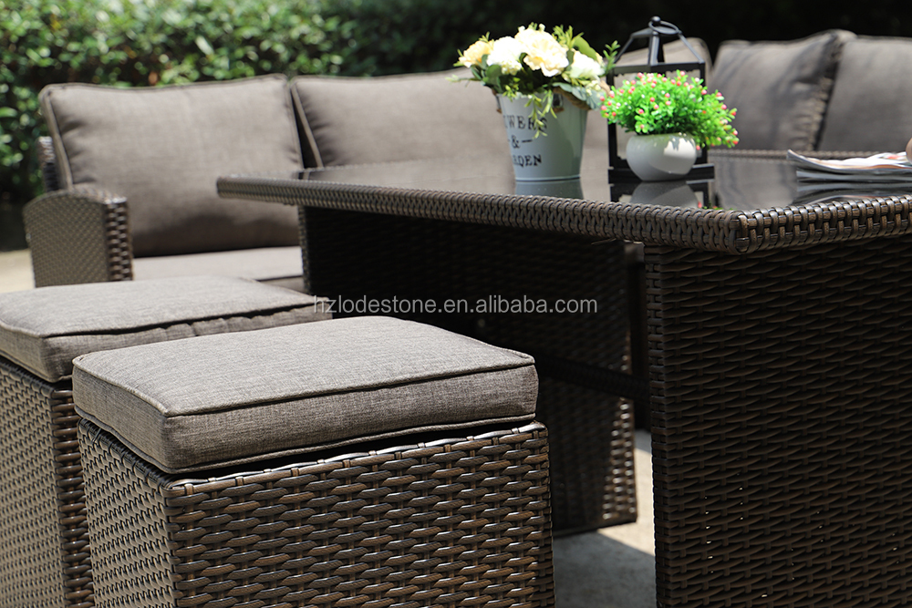 rattan corner sofa