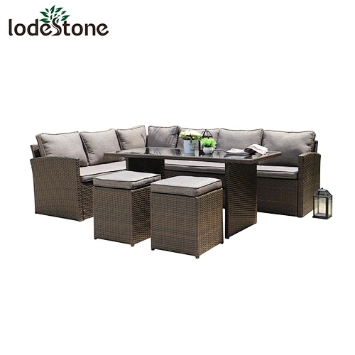 rattan corner sofa