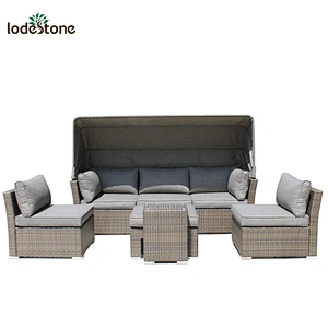 garden furniture germany outdoor sectional wicker sofa set canopy