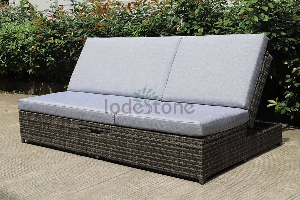 rattan lounger