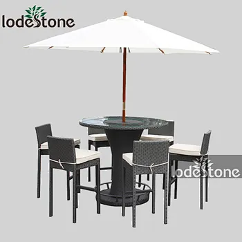 rattan garden bar set