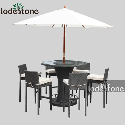 7PCS RATTAN GARDEN BAR SET