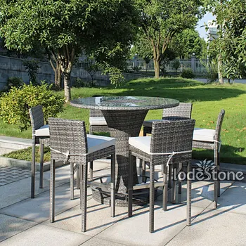 rattan garden bar set