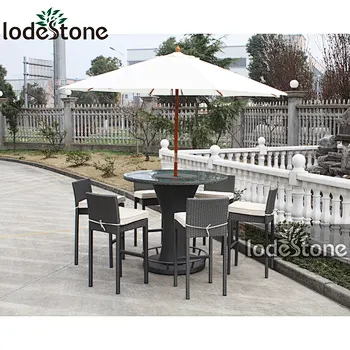 rattan garden bar set