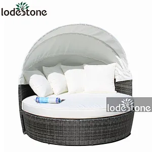 rattan woven daybed