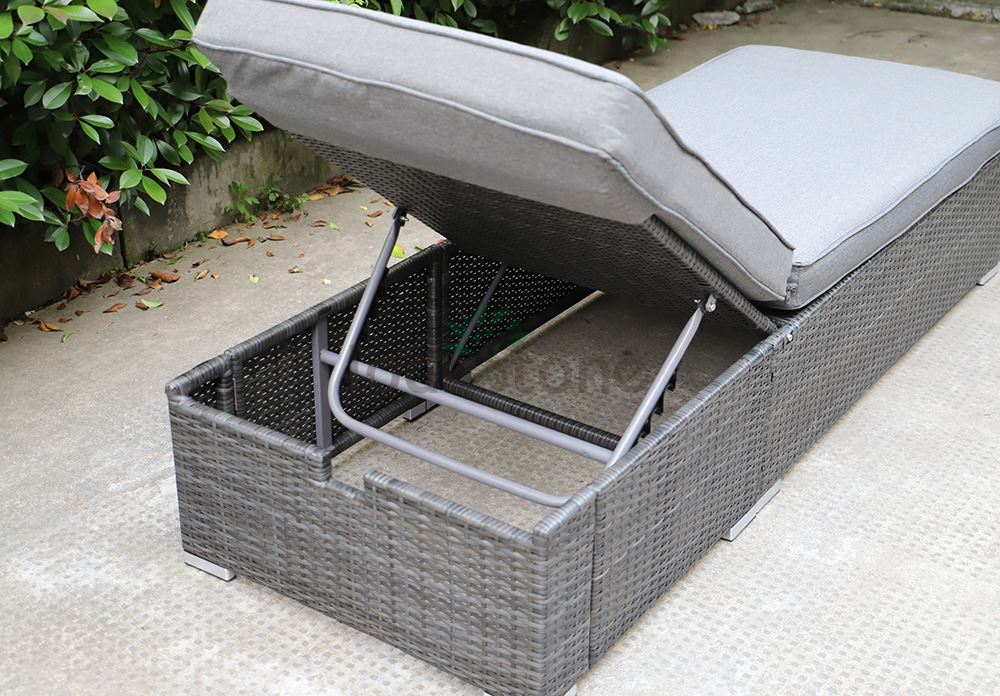 rattan lounger