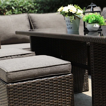 rattan corner sofa