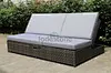 rattan garden lounger