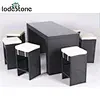 rattan bar table and stool