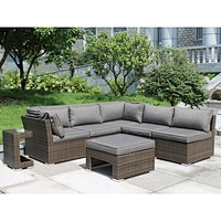 garden furniture germany outdoor sectional wicker sofa set canopy