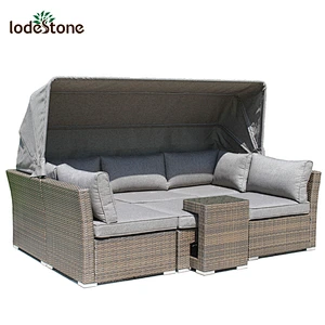 garden furniture germany outdoor sectional wicker sofa set canopy