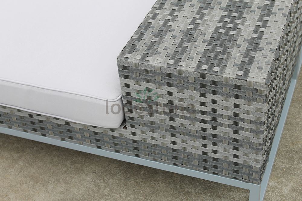 grey rattan corner sofa