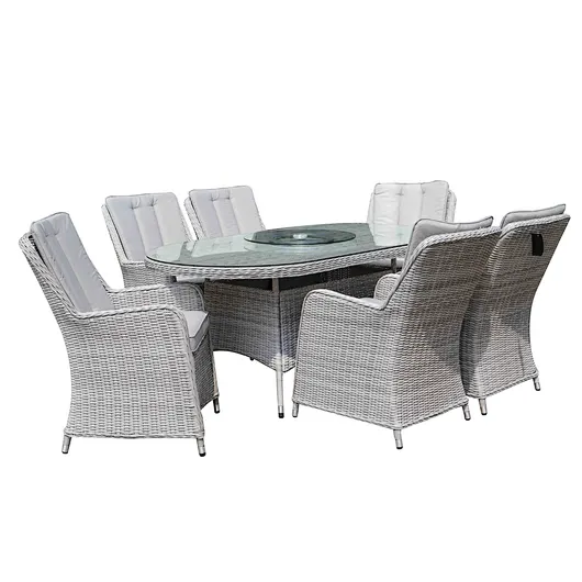 rattan dining table and chairs