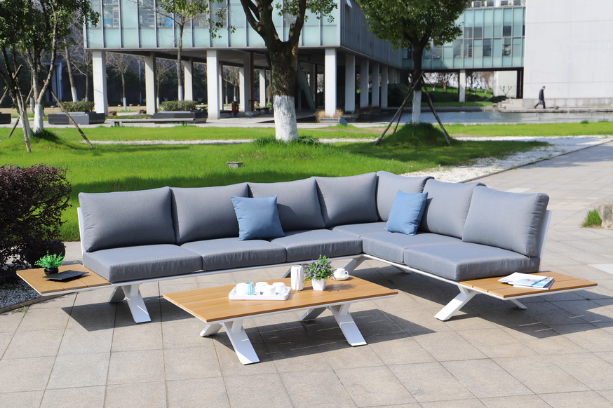 Aluminum garden corner sofa set