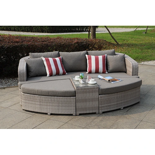 steel rattan sunbed day bed