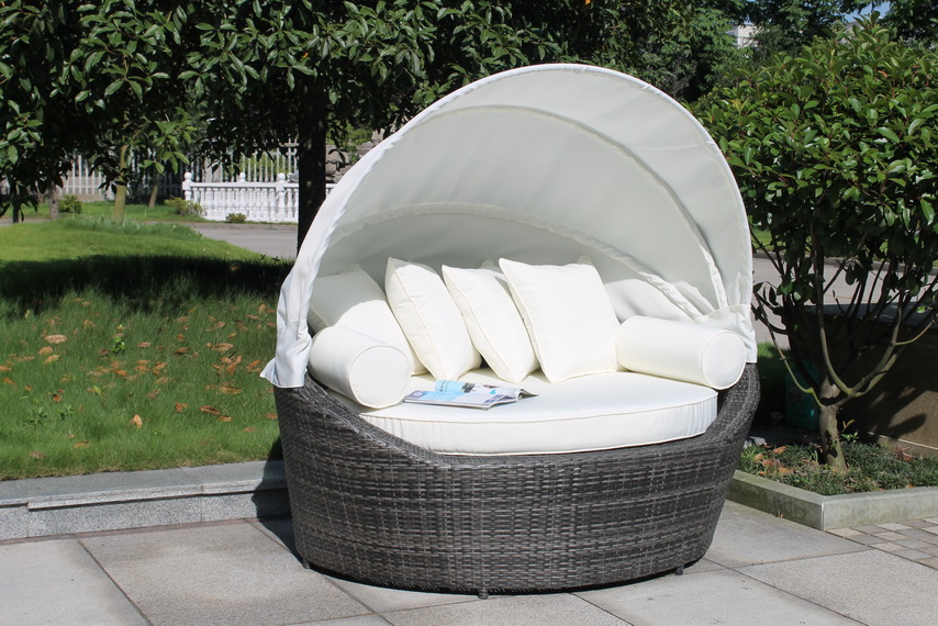 rattan sunbed lounger