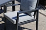aluminum dining set chair with cushion