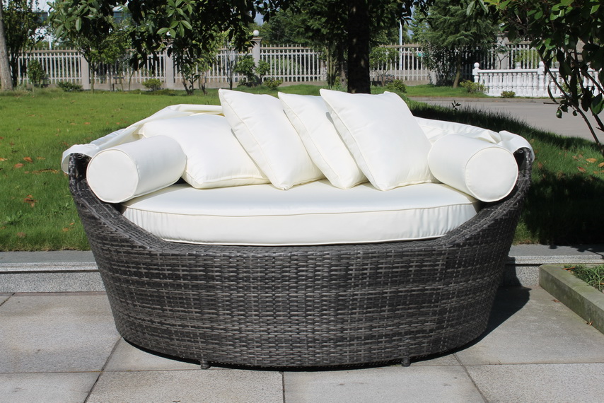 rattan sunbed lounger