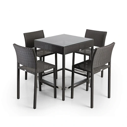 Bestselling 5pcs Outdoor Rattan Bar Chair Set,Garden Bar Furniture Set
