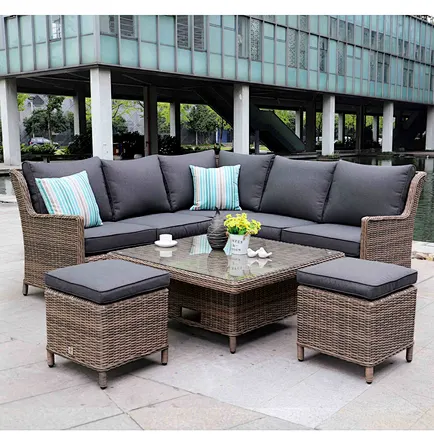 rattan corner sofa set