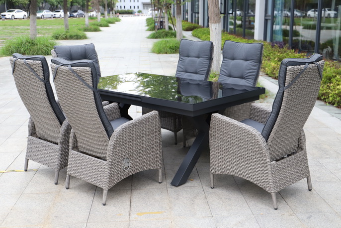 reclining rattan garden chairs