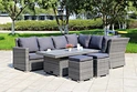 rattan corner set
