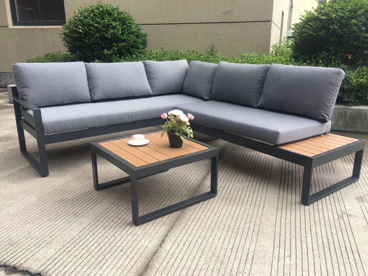 aluminium garden corner sofa