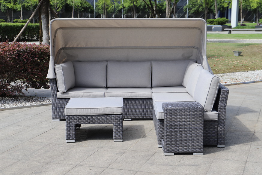 rattan corner sofa