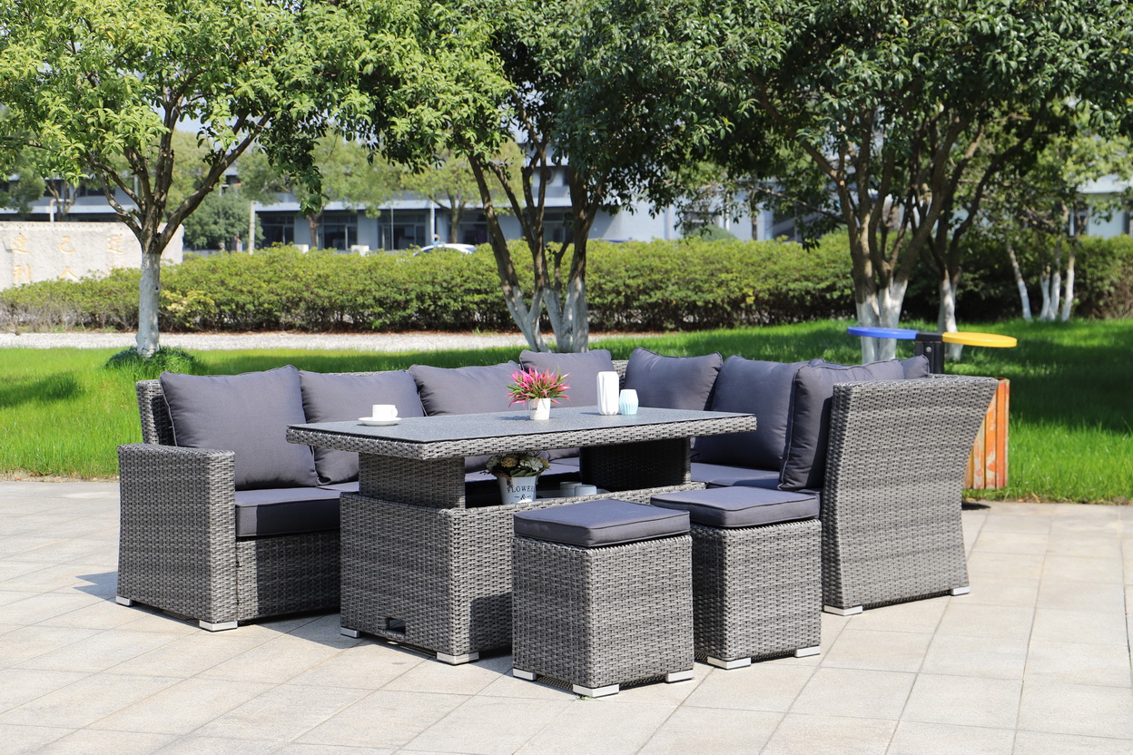 rattan corner set