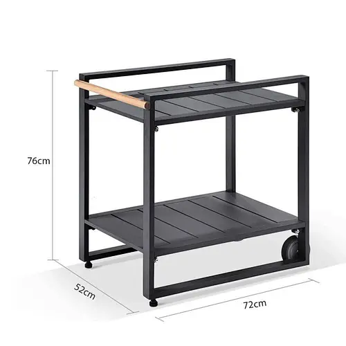Aluminum Polywood Handle Outdoor Garden Cart Aluminum Bar Cart